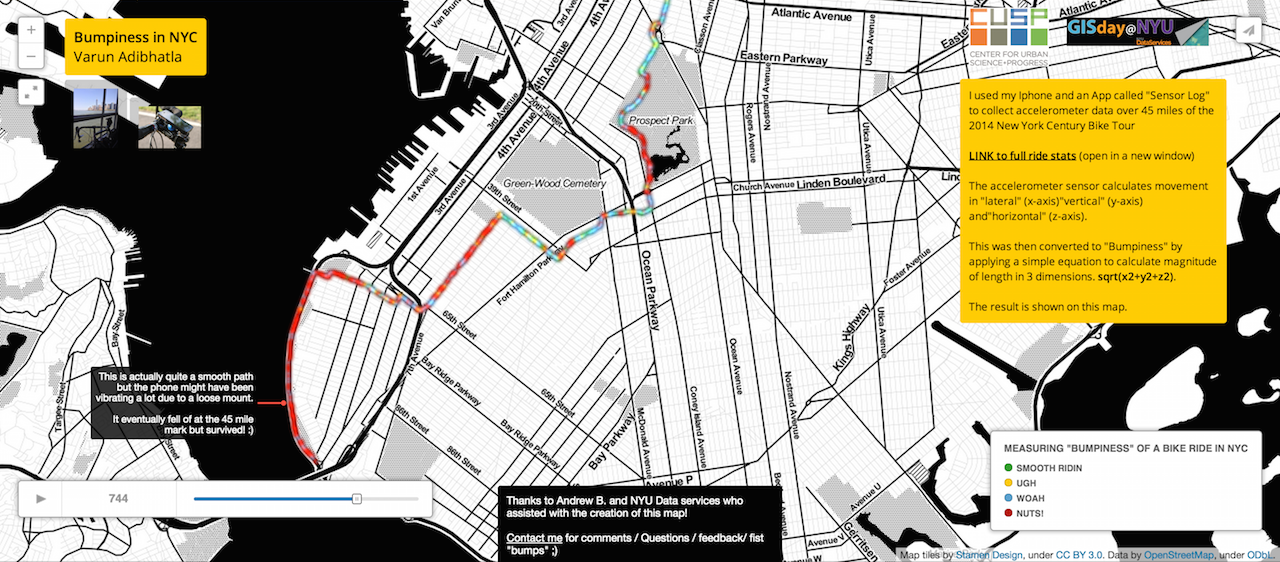 Bumpy Bike Ride Map Screenshot